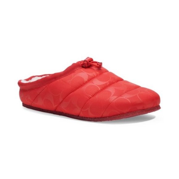 NWT Coach Rachelle Slippers Red Puffer Slip On Multiple Sizes Available - Picture 3 of 12